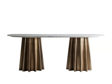 LEZEY - Oval marble dining table by Vical Home - view 3